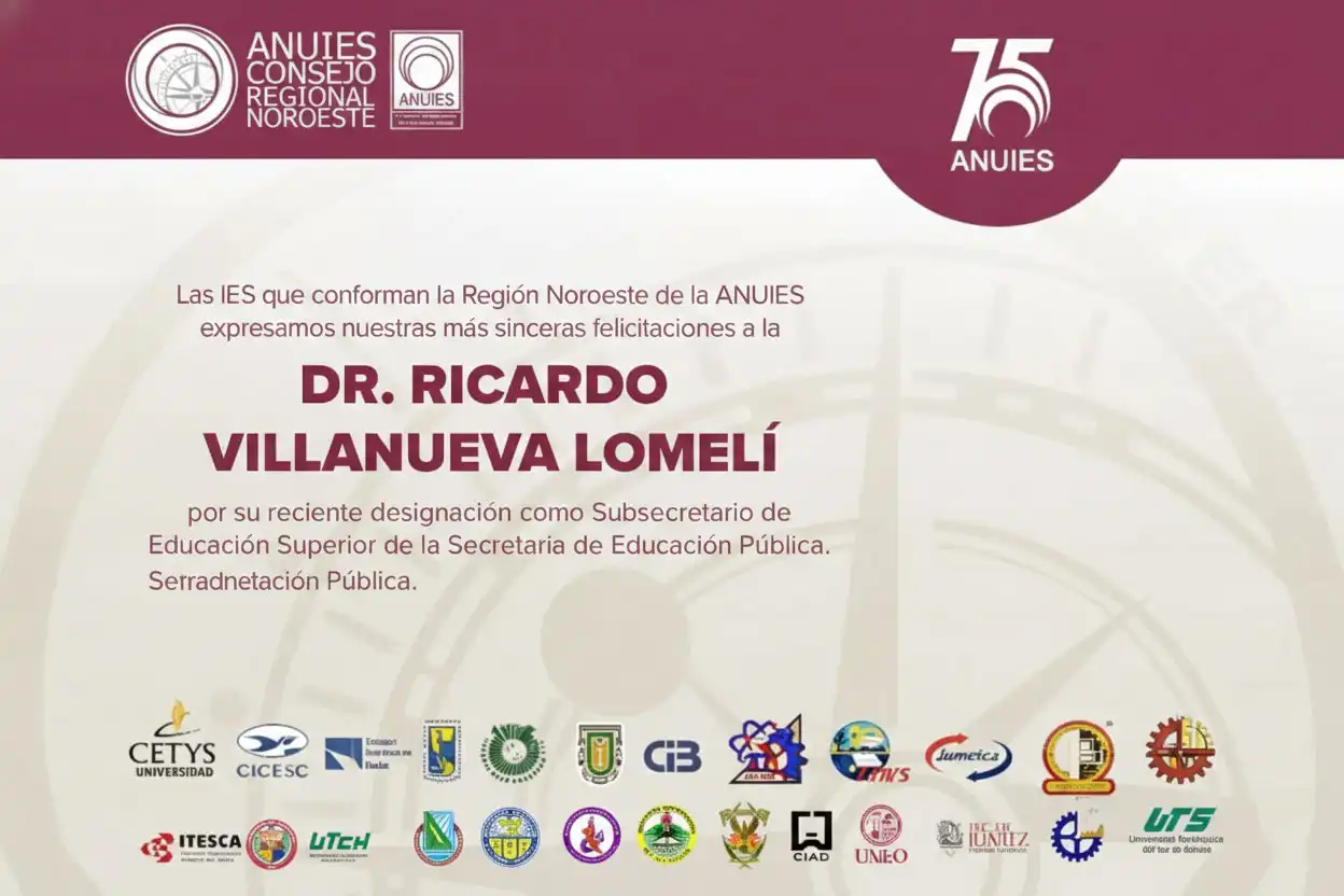 Felicitaciones al Dr. Ricardo Villanueva Lomelí por su nombramiento como Subsecretario de Educación Superior de la Secretaría de Educación Pública
